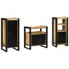 vidaXL Bathroom Furniture Set with Door 3 pcs Brown Solid Reclaim Wood