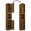 vidaXL Bathroom Furniture Set Smoked Oak Engineered Wood Large