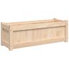 vidaXL Garden Planter Set of 2 Natural wood Solid pine wood