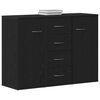 vidaXL Sideboard Black Oak 34.6x11.8x25.2" Engineered Wood