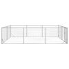 vidaXL Outdoor Dog Kennel Galvanized Steel Large Durable