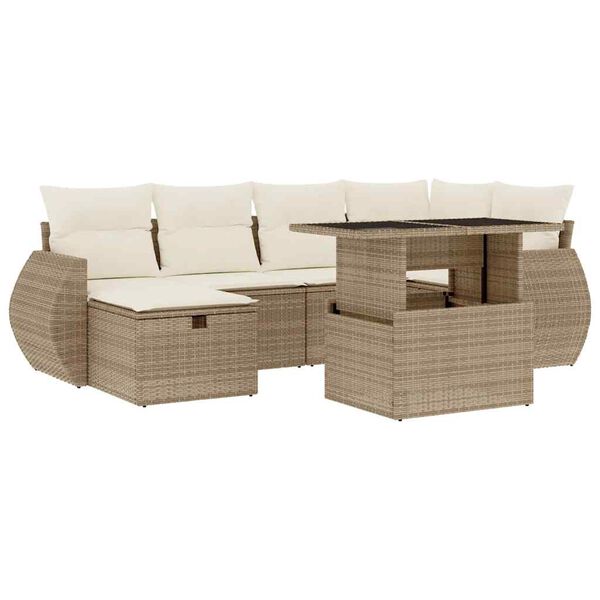 vidaXL Garden Sofa Set Beige