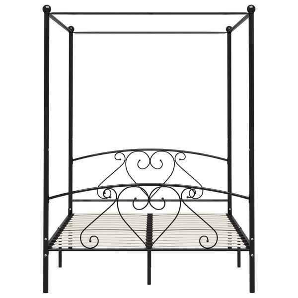 vidaXL Bed Frame Black Metal Full Durable Bed Frame Rectangular