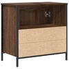 vidaXL Bathroom Basin Cabinet Brown Oak Engineered wood, steel Medium