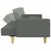 vidaXL Sofa Bed Dark grey Fabric (100% polyester), wood, plastic 2-seater