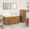 vidaXL Bathroom Furniture Set Artisan Oak, White Engineered wood, Ceramic