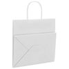 vidaXL Paper Bags 50 pcs with Handles White 26x17x25 cm