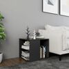 vidaXL Side Table Grey Engineered Wood Medium End Table Square
