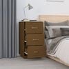vidaXL Bedside Cabinet Honey Brown Solid Pine Wood 15.7x15.7x29.5 in