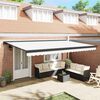 vidaXL Awning White 350 x 250 x 165 cm Polyester and Aluminium