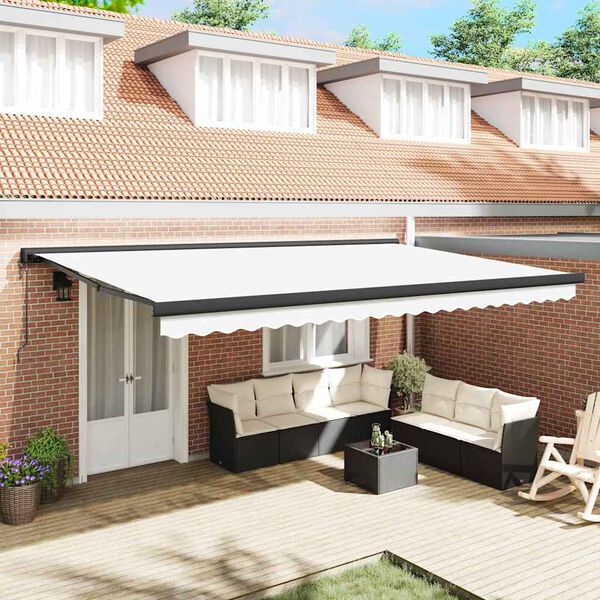 vidaXL Awning White 350 x 250 x 165 cm Polyester and Aluminium