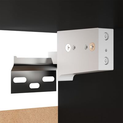 vidaXL Bedside Cabinets 2 pcs Black 12"x11.8"x11.8" Engineered Wood