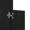 vidaXL Bathroom Furniture Set Black Oak Engineered Wood, Glass Compact
