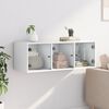 vidaXL Wall Cabinet White Engineered wood and glass