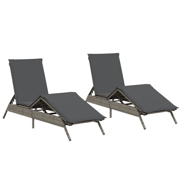 vidaXL Sun Lounger Grey