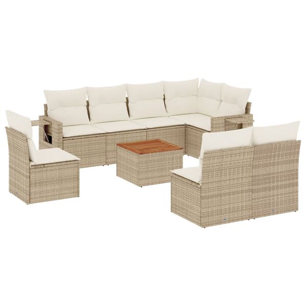 vidaXL Garden Sofa Set Beige