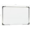 vidaXL Magnetic Dry-erase Whiteboard White 19.7x13.8" Steel