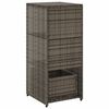 vidaXL Garden Storage Cabinet Grey PE rattan Medium Durable