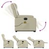vidaXL Electric Stand Up Massage Recliner Chair Cream
