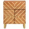 vidaXL Bedside Cabinet Brown and Black Solid Mango Wood Medium