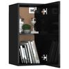 vidaXL TV Cabinet High gloss black Engineered wood 12.0x12.0x23.6 in