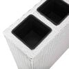 vidaXL Raised Bed White Poly rattan and plastic Large Planters