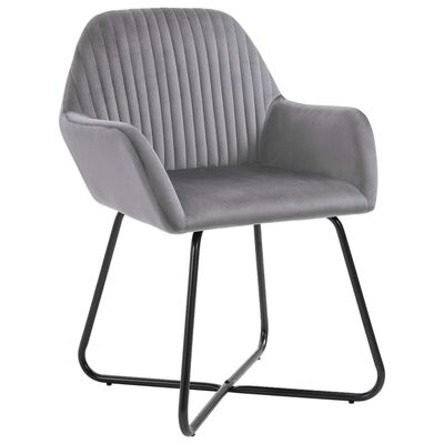 vidaXL Dining Chairs 4 pcs Gray Velvet