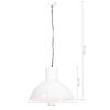 vidaXL Hanging Lamp White Iron with white coating finish