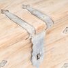 vidaXL Chest White Solid acacia wood with iron 15.7 in Chest Square