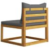 vidaXL Garden Lounge Set Dark Grey, Acacia Wood Natural