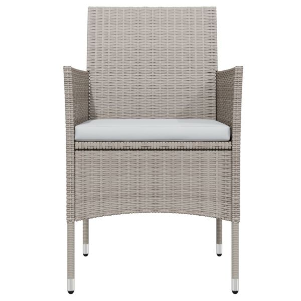 vidaXL Garden Dining Set Beige and Black