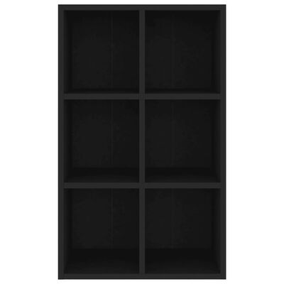 vidaXL Book Cabinet/Sideboard Black 26"x11.8"x38.6" Engineered Wood
