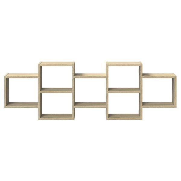 vidaXL Wall Shelf Sonoma Oak Engineered Wood Medium Floating Shelf