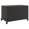 vidaXL TV Cabinet Black Cold-rolled Steel Small TV Cabinet Rectangular