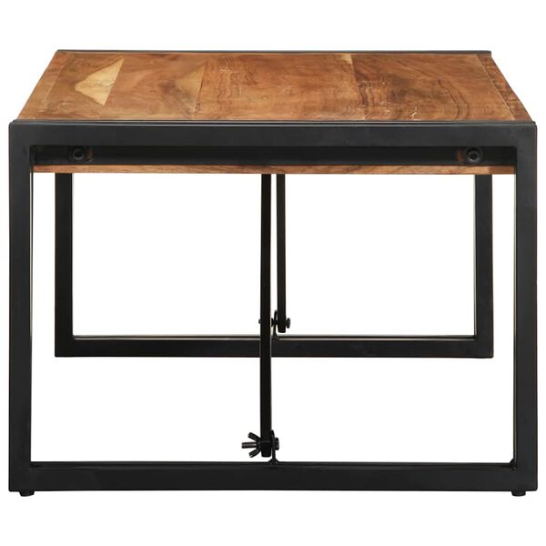 vidaXL Coffee Table Natural wood color Solid acacia wood, powder-coated iron