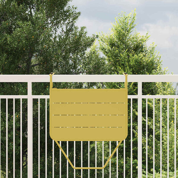 vidaXL Hanging Balcony Table Gold 60 x 39 x 65 cm Steel