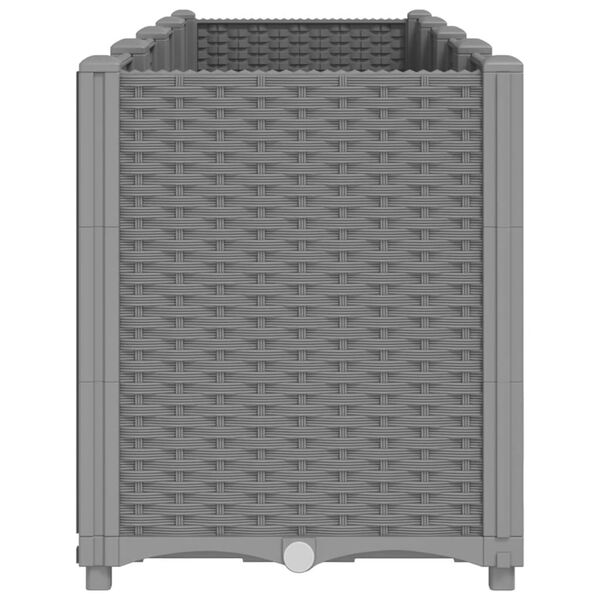 vidaXL Garden Planter Light Grey Polypropylene Large Modular