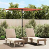 vidaXL Garden Parasol Terracotta Polyester, Aluminum Medium