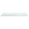 vidaXL Table Top White with Marble Design Tempered Glass 39.4 x 24.4 in