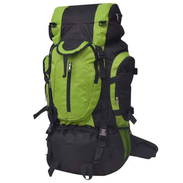 vidaXL Hiking Backpack XXL 19.8 gal Black and Green