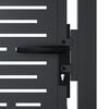 vidaXL Garden Gate Anthracite 39.4x78.7" Steel Square Design