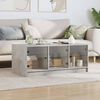 vidaXL Coffee Table Concrete Gray Engineered Wood, Glass Large
