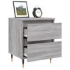 vidaXL Bedside Cabinet Grey Sonoma Engineered wood, Iron Small Storage