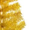 vidaXL Artificial Pre-lit Christmas Tree with Ball Set Gold 70.9" PET