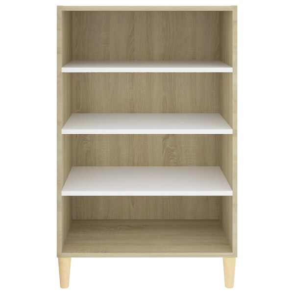 vidaXL Sideboard White and sonoma oak