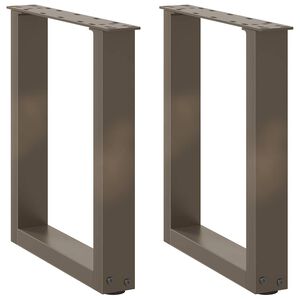 vidaXL Coffee Table Leg Set of 2 Natural steel Powder-coated steel