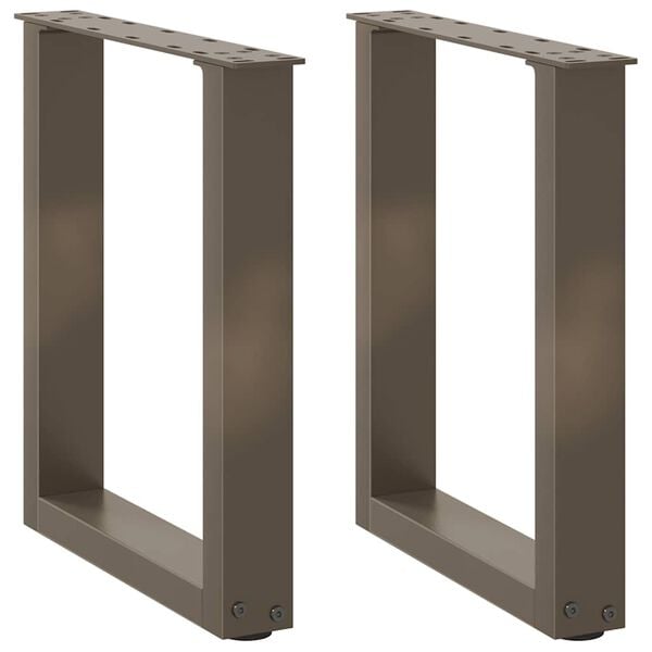 vidaXL Coffee Table Leg Set of 2 Natural steel Powder-coated steel
