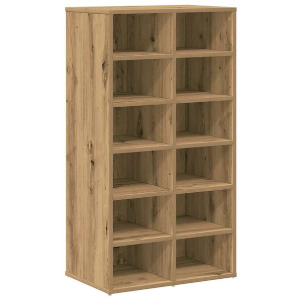 vidaXL Shoe Rack Artisan Oak 21.3x13.4x39.6" Engineered Wood
