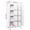 vidaXL Locker Grey Steel Large Lockers Rectangular Industrial