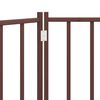 vidaXL Dog Gate Set of 3 Brown Oak Solid Fir Wood Foldable Collapsible